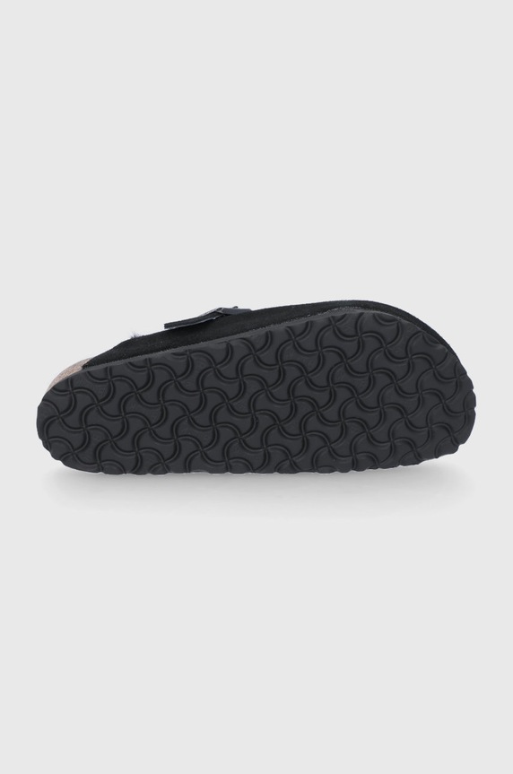 Semišové papuče Birkenstock Boston 259881.BLACK černá