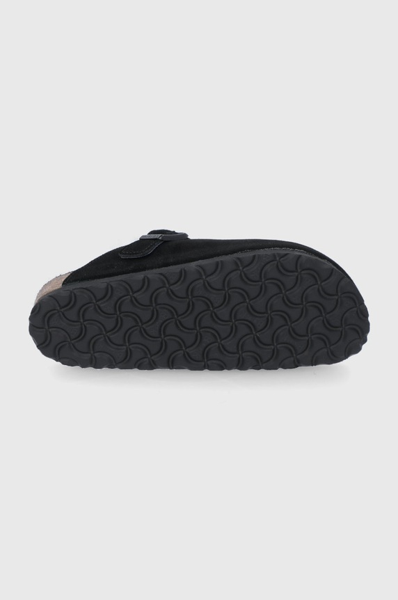 Birkenstock pantofole in camoscio Boston 259883.BLACK nero