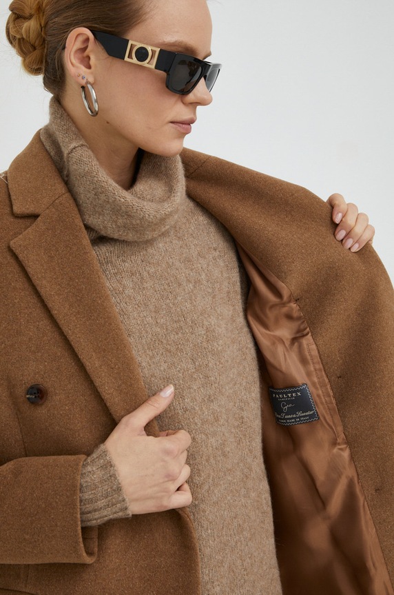 Samsoe Samsoe płaszcz wełniany F20400075