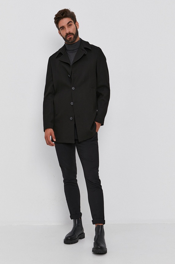 Selected Homme Palton 16079347 negru AW21