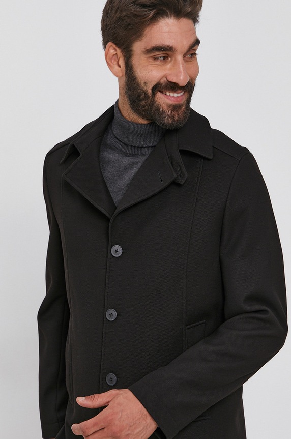 Selected Homme Palton negru 16079347