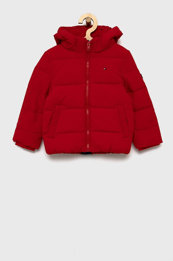 Detská bunda Tommy Hilfiger zateplené červená KB0KB06978.4890