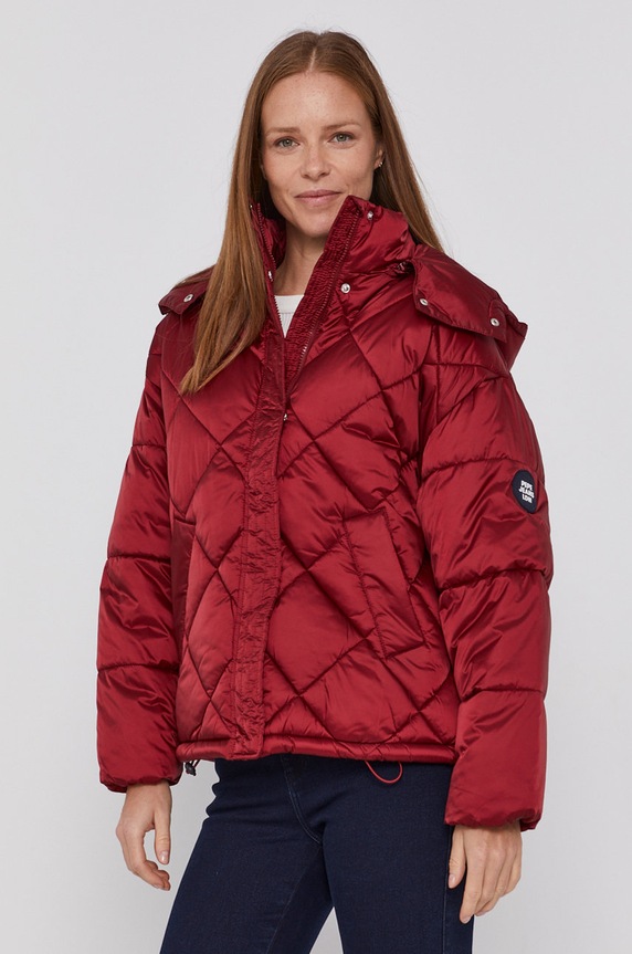 Pepe Jeans kurtka przeciwdeszczowa Claude PL401980.287 bordowy AW21