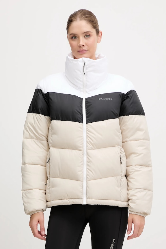 Jakna Columbia Puffect Color Block Jkt s toplom postavom bež 1955101