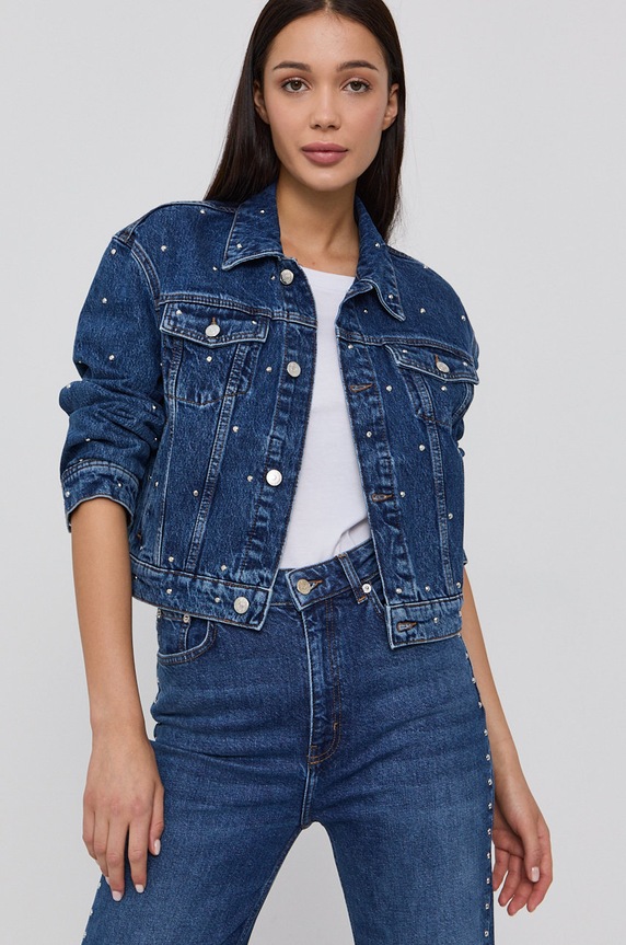 Odzież The Kooples Kurtka jeansowa FBLO23000J niebieski