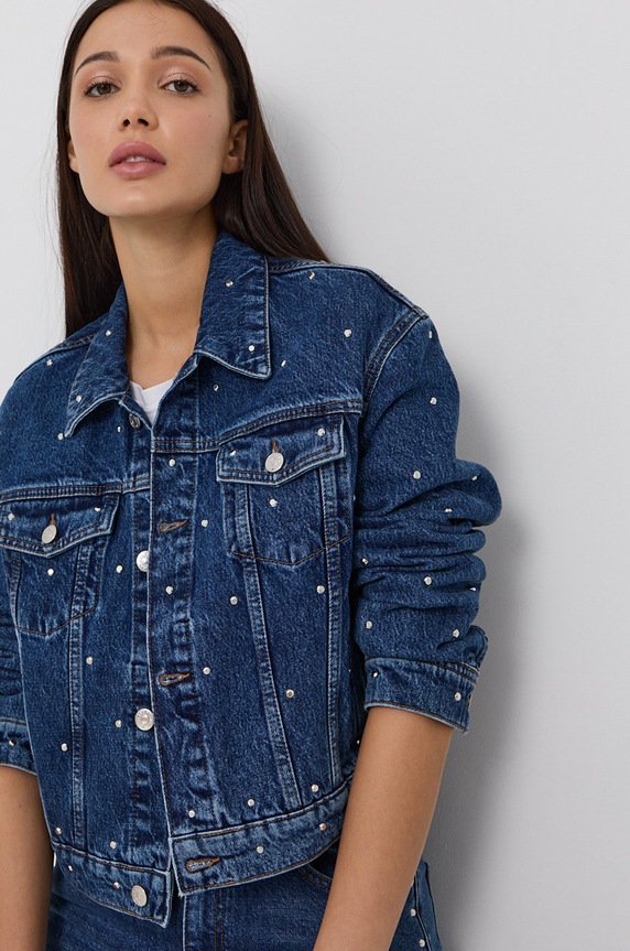 The Kooples Kurtka jeansowa FBLO23000J