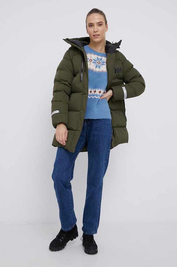 Helly Hansen rövid kabát szigetelt zöld 53205
