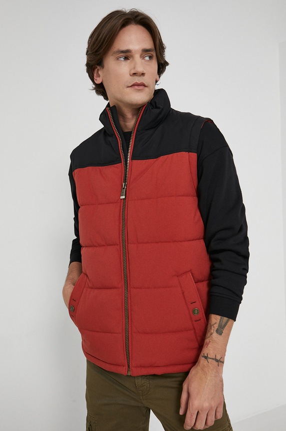 Tom Tailor Bezrękawnik bez kaptura bordowy 1026741.26006