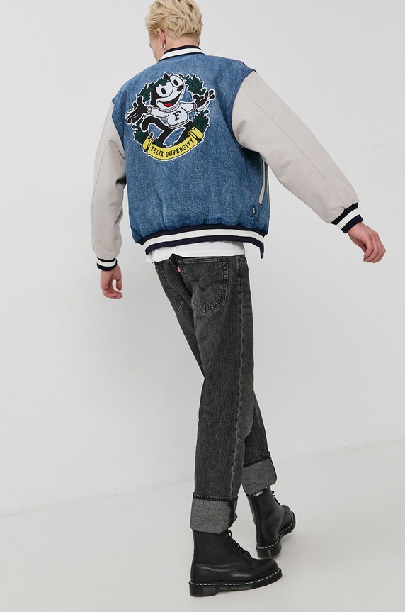 Oboustranná bunda Levi's x Felix riflovina modrá A1243.0000