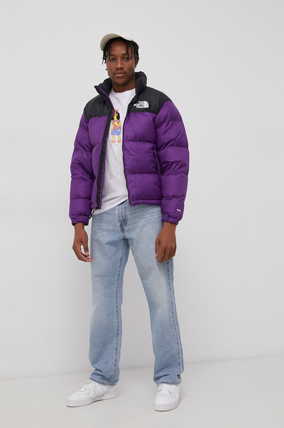 Páperová bunda The North Face NF0A3C8DJC01 fialová AW21