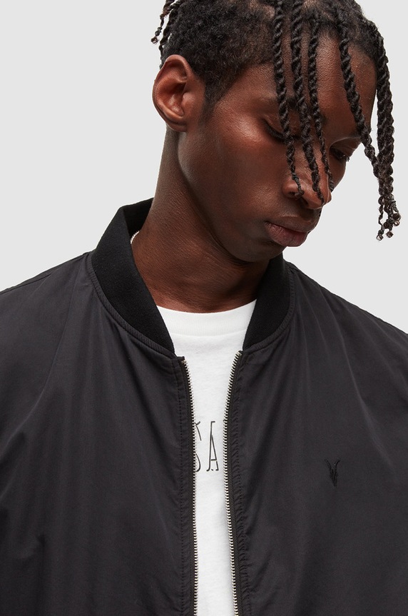 AllSaints Kurtka bomber BASSETT BOMBER MJ006R czarny AA00