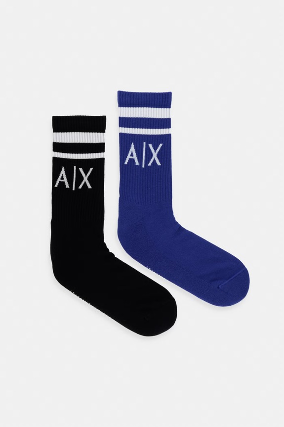 Armani Exchange čarape za muškarce 2-pack mornarsko plava 953030.CC650