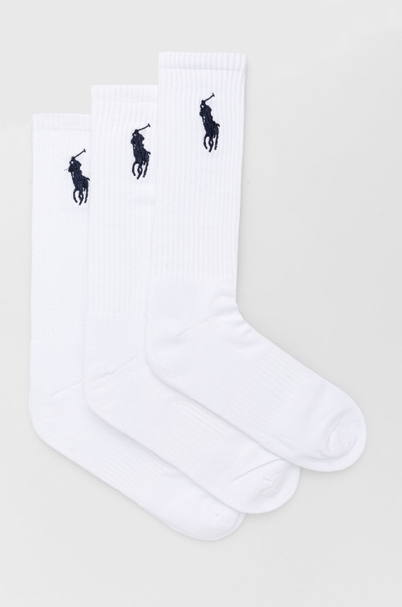 Polo Ralph Lauren Skarpetki (3-pack) 449858064001 skarpetki długie biały 449858064001