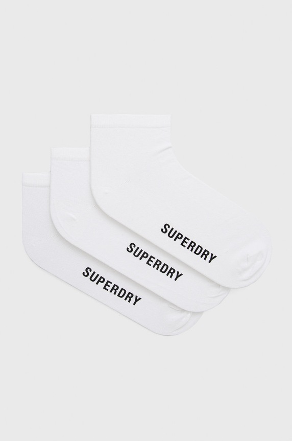 Superdry skarpetki (3-pack) skarpetki krótkie biały Y3110021A.6FY