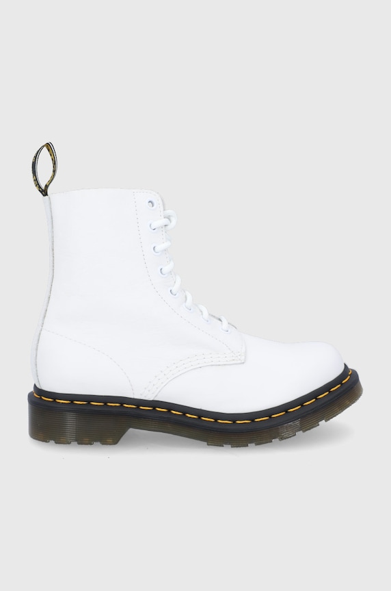 Dr. Martens leather biker boots 1460 Pascal grain leather white 26802543