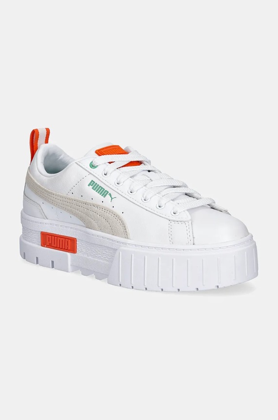 Puma cipő Mayze Lth nappa bőr fehér 381983