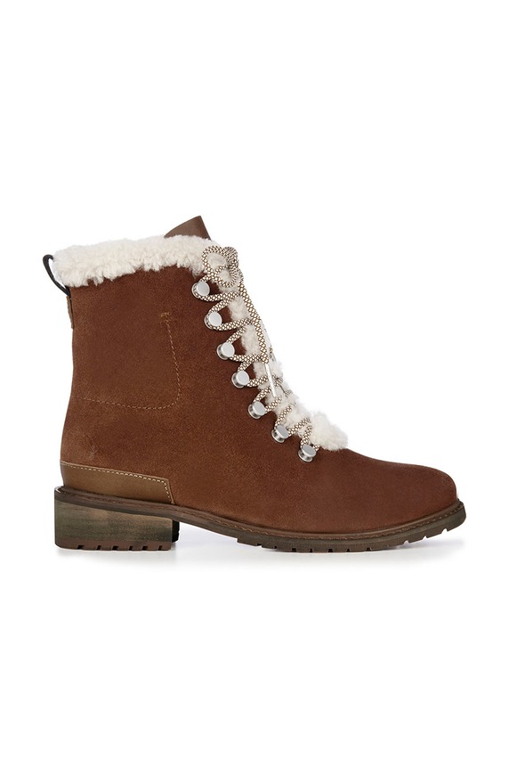 Semišové boty Emu Australia Billington semišová kůže hnědá W12309.Oak