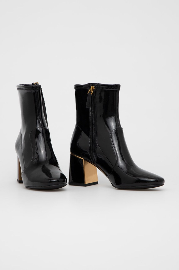 Tory Burch Botki skórzane Gigi Stretch 79506.006 czarny AW21