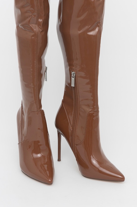 Vysoké čižmy Steve Madden SM11001370.COGNAC.PATE hnedá AW22