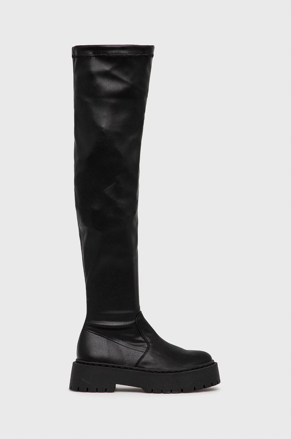 Kožené kozačky Steve Madden nezateplené černá SM11001585.BLACK