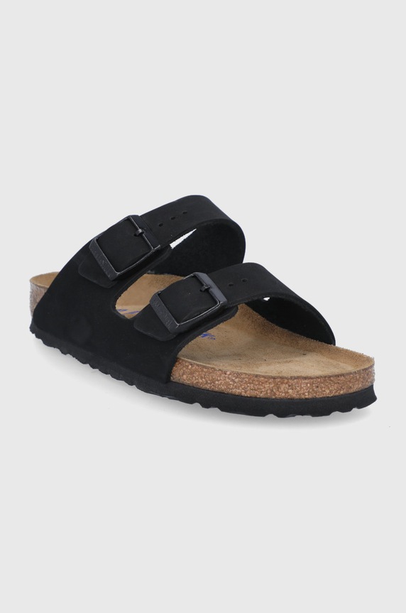 Birkenstock klapki skórzane ARIZONA 1020694.BLACK czarny AA00