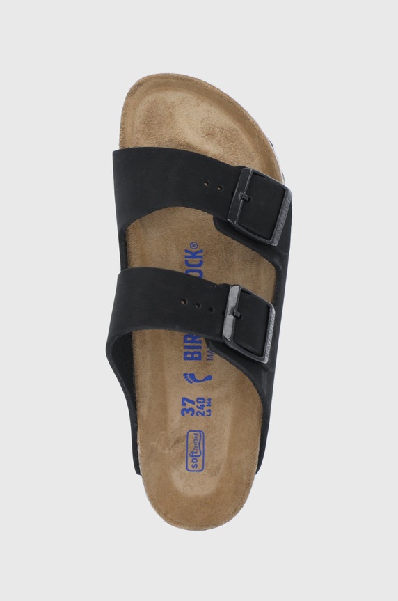 Birkenstock klapki skórzane ARIZONA czarny 1020694.BLACK