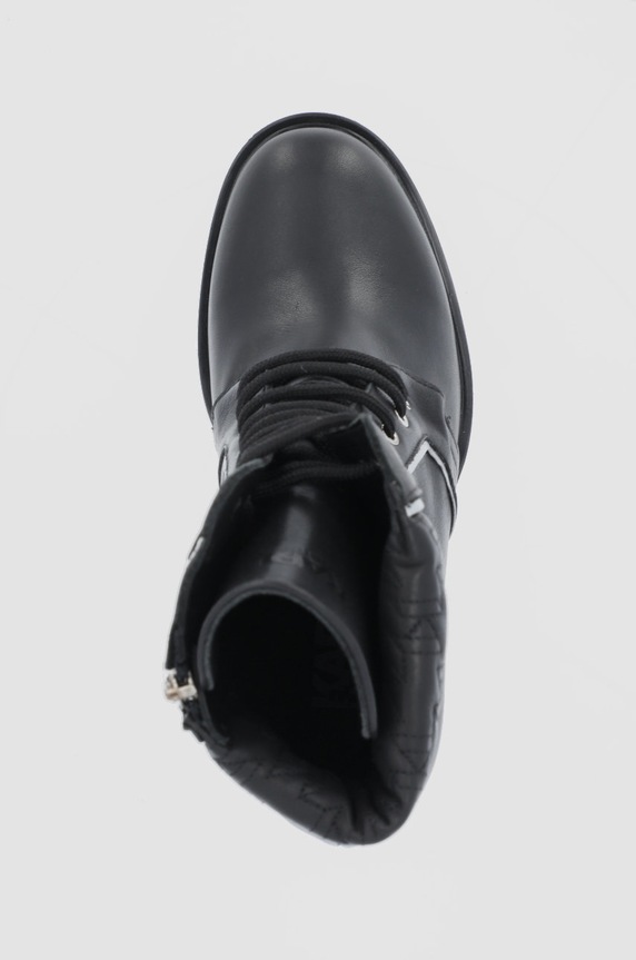 Kožené členkové topánky Karl Lagerfeld Voyage IV čierna KL30140.Black.Lthr
