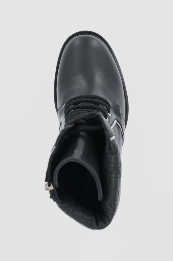 Kožené členkové topánky Karl Lagerfeld Voyage IV čierna KL30140.Black.Lthr