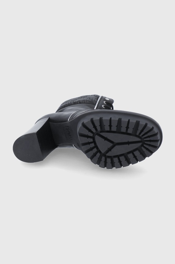 Kožené členkové topánky Karl Lagerfeld Voyage IV KL30140.Black.Lthr čierna