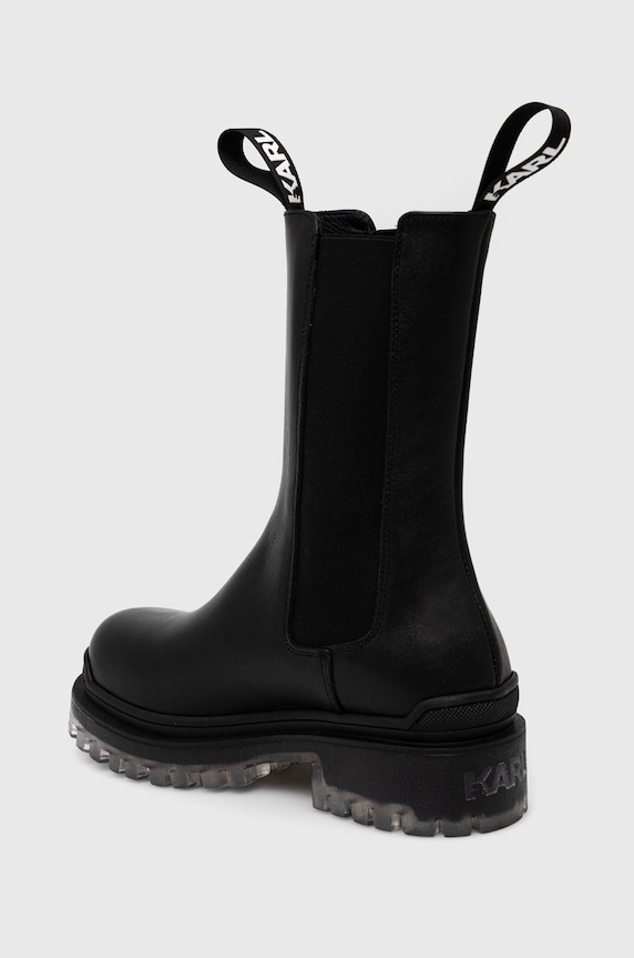 Obuwie Karl Lagerfeld Workery skórzane BIKER II KL41680.Black.Lthr czarny