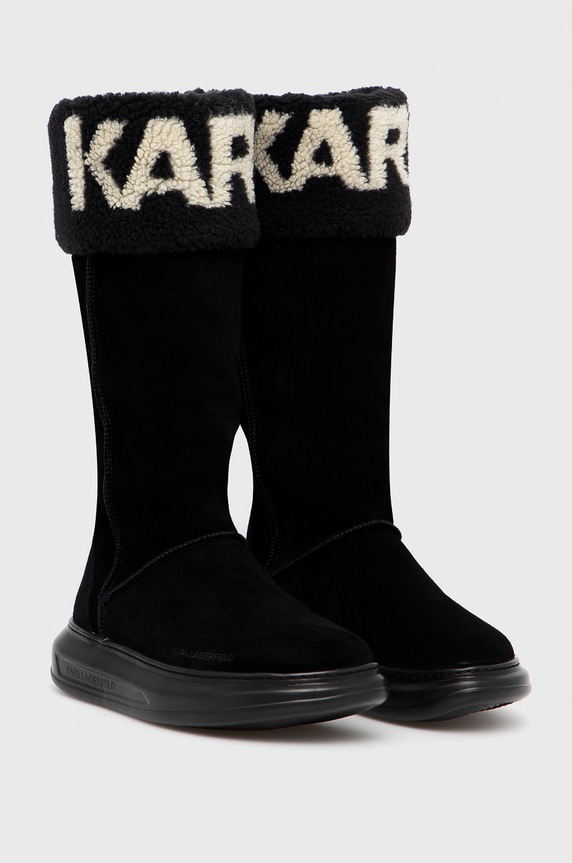 Karl Lagerfeld velúr hócipő Kapri Kosi KL44582.700 fekete AW21