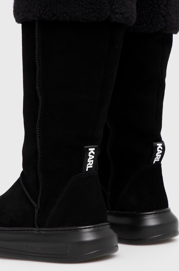 Cipők Karl Lagerfeld velúr hócipő Kapri Kosi KL44582.700 fekete