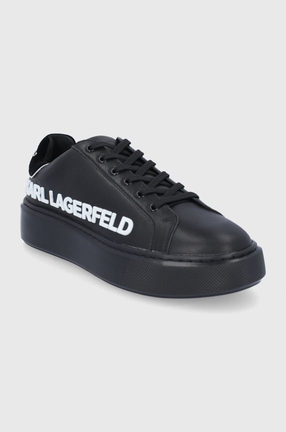 Karl Lagerfeld Buty skórzane MAXI KUP KL62210.Black.Lthr.Mon czarny AW21