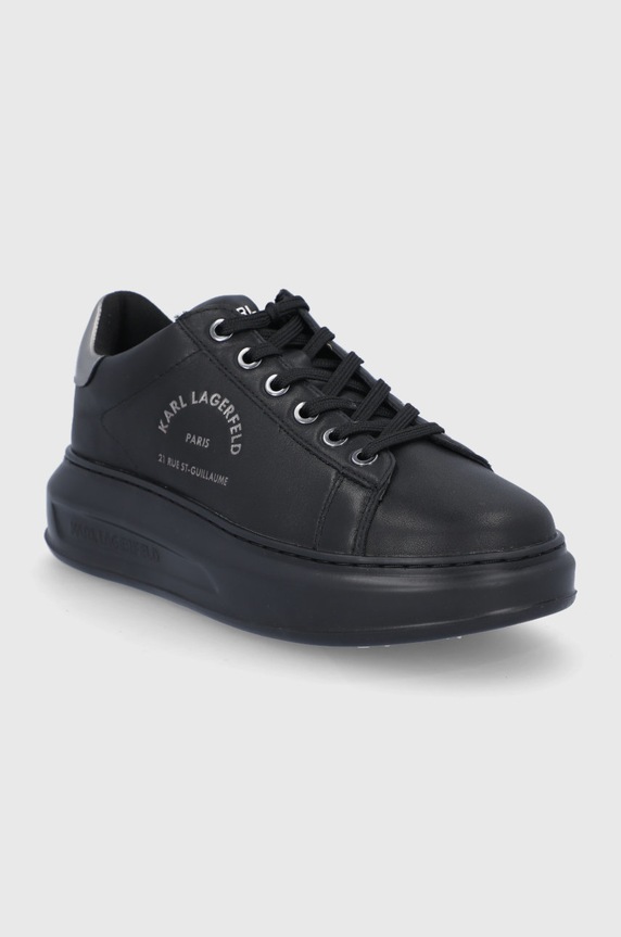 Δερμάτινα παπούτσια Karl LagerfeldKAPRI KL62538.Black.Lthr.Mon μαύρο AW21