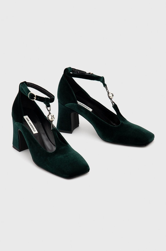 Karl Lagerfeld Czółenka KL31507.Dark.Green.Vel KL31507.Dark.Green.Vel turkusowy AW21