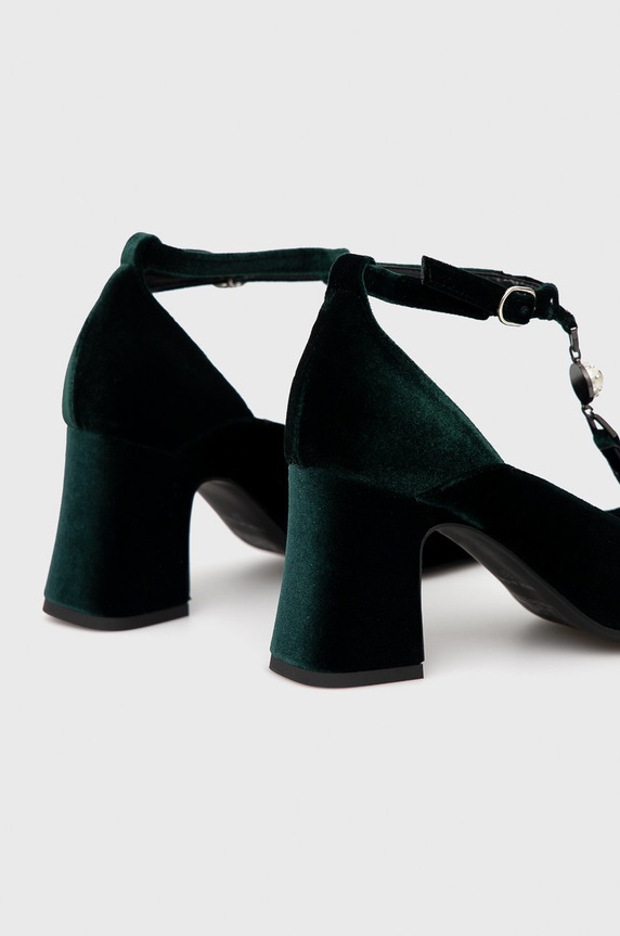 Obuwie Karl Lagerfeld Czółenka KL31507.Dark.Green.Vel KL31507.Dark.Green.Vel turkusowy