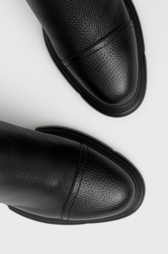 Кожаные сапоги Emporio Armani чёрный X3O213.XF538.BLACK