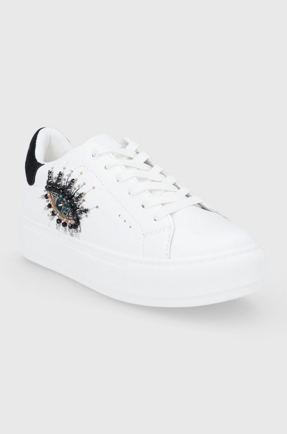 Kurt Geiger London bőr cipő Laney Eye 8487310109.10 fehér AW21