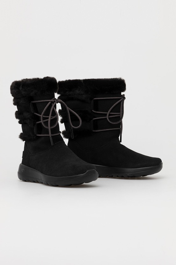 Skechers Śniegowce zamszowe 144020.D czarny AW22