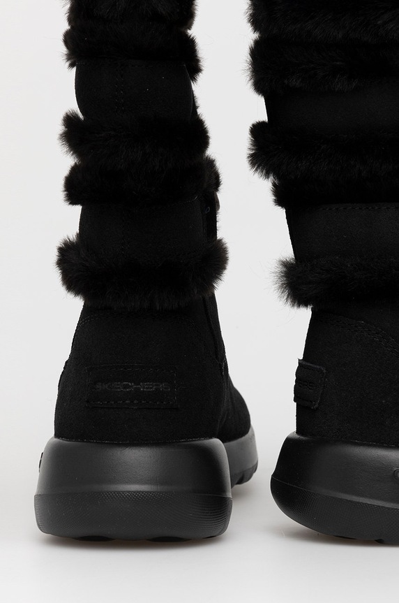 Obuwie Skechers Śniegowce zamszowe 144020.D czarny