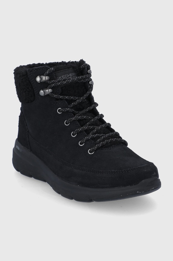 Semišové sněhule Skechers 16677 černá AW24