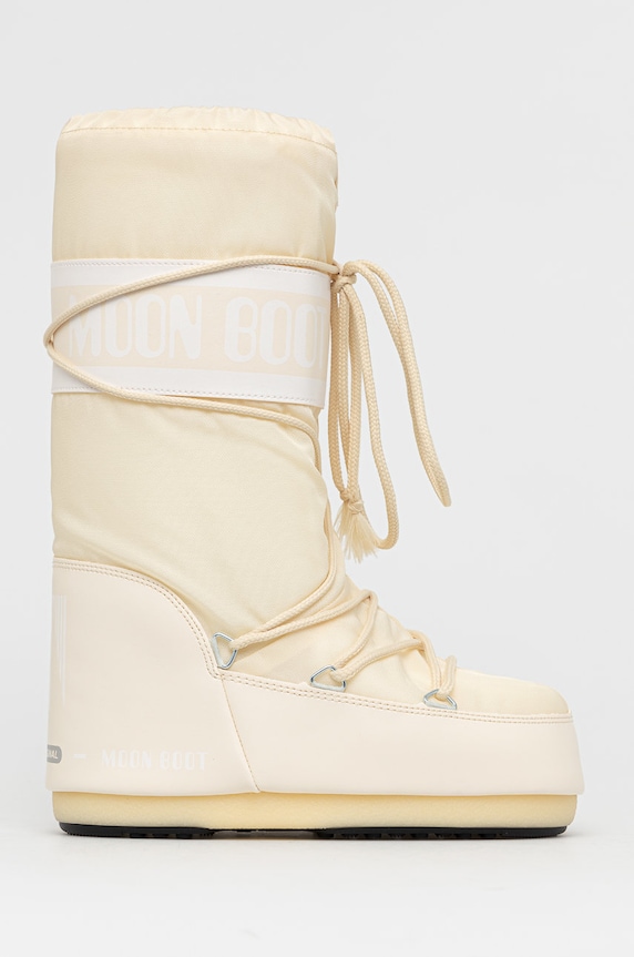 Sněhule Moon Boot Nylon imitace kůže béžová 14004400.MOON.BOOT.NYLO