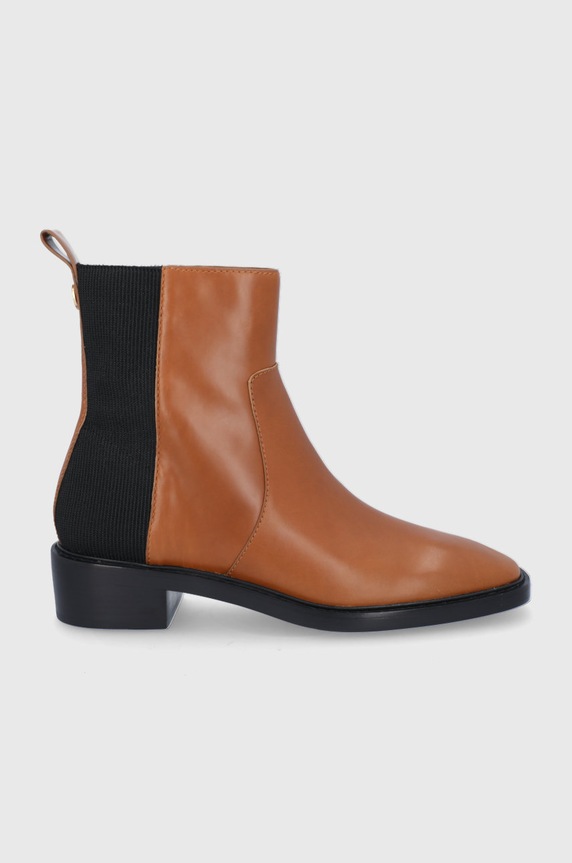 Tory Burch - Sztyblety Chelsea płaski brązowy 84888.200