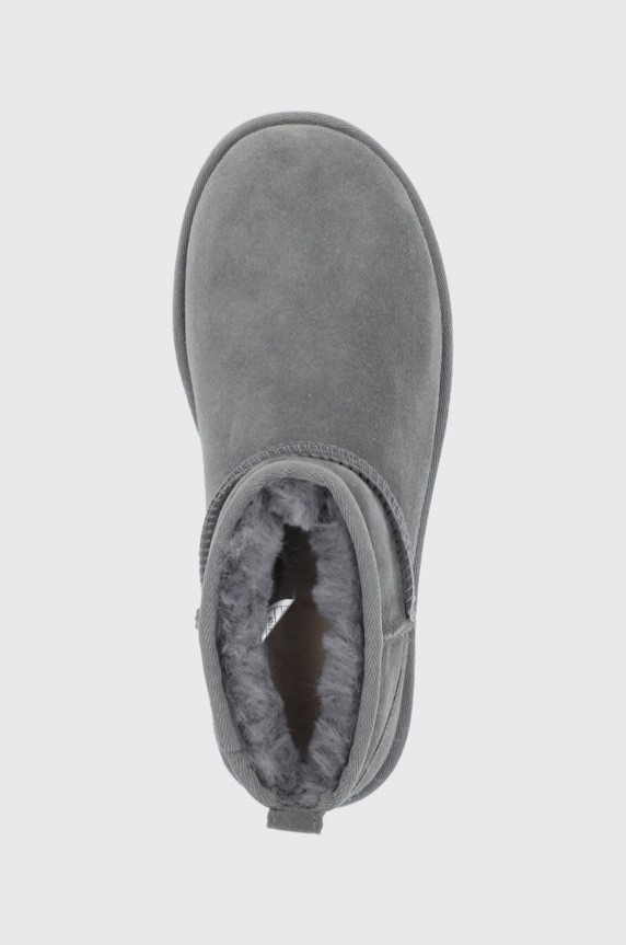 UGG stivali da neve in camoscio Classic Ultra Mini grigio 1116109.GREY