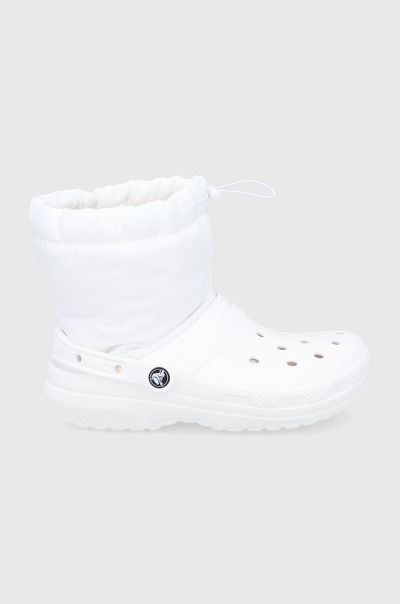 Crocs śniegowce Classic Lined Neo Puff Boot syntetyczny biały ED.NEO.PUFF.BOOT.206630