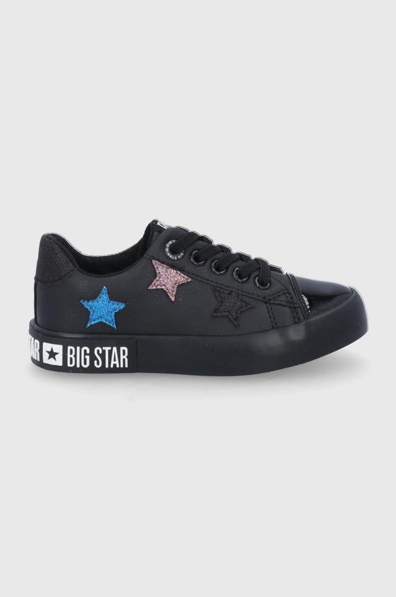 Big Star Tenisówki dziecięce imitacja skóry licowej czarny II374031