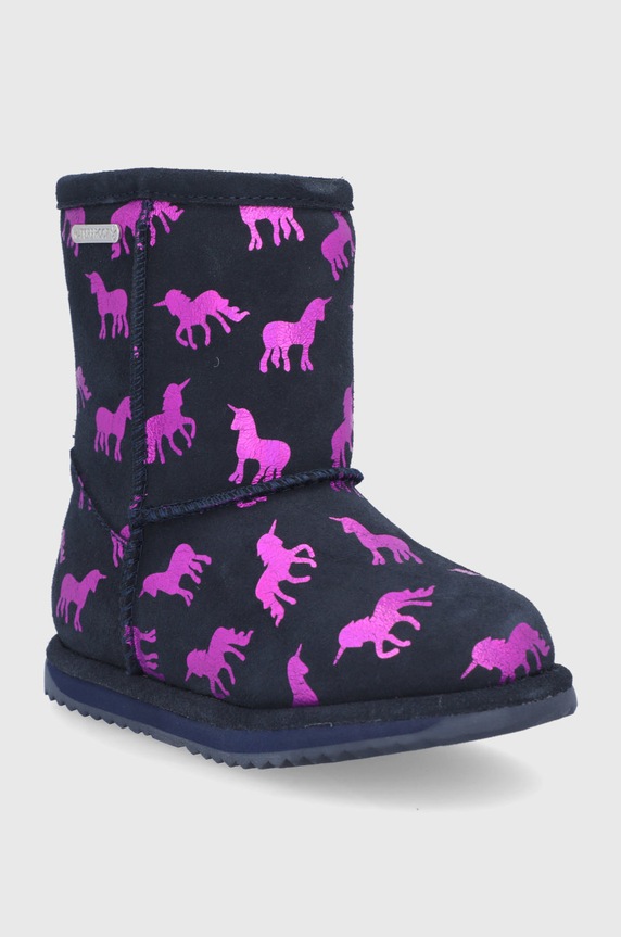 Дитячі замшеві чоботи Emu Australia Rainbow Unicorn Brumby K12373.Midnight темно-синій AW21