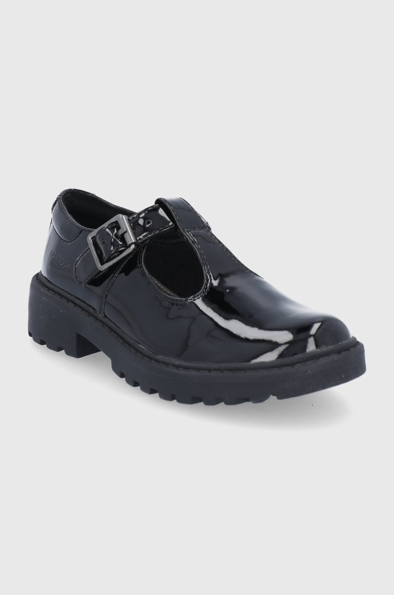 Geox scarpe basse in pelle bambini J8420E.000HH.CASE.29.35 nero AW22