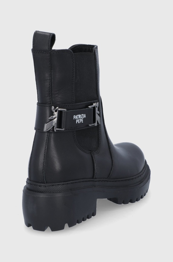 Dziewczynka Patrizia Pepe Sztyblety skórzane PPJ668.35.41 czarny