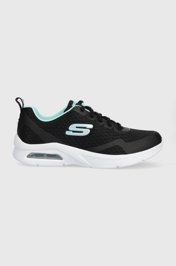 Skechers buty dziecięce imitacja skóry licowej czarny 302378L